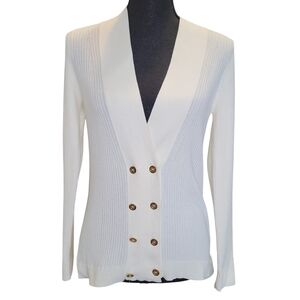 Liz Claiborne Cream Cardigan Sweater